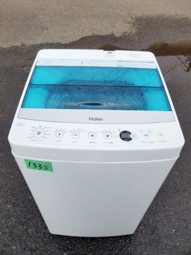 ①✨2018年製✨1335番 Haier✨全自動電気洗濯機✨JW-C55A‼️