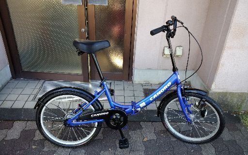 CANORO[カノーロ]20吋 折り畳み自転車 シングル/ブルーｘブラック