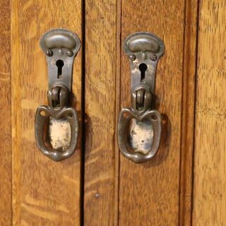 英国アンティークのサイドボードです。オーク材のナチュラルな雰囲気とボタニカルモチーフのクラシックなデザインは優雅で上品。リビングボードやドレッサー、店舗什器としてもおすすめです。BI428