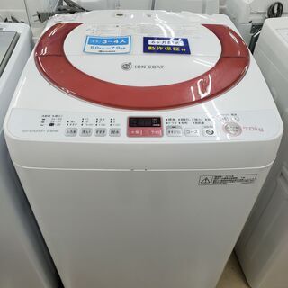 SHARP　シャープ　全自動洗濯機　ES-KS70N-P　201...