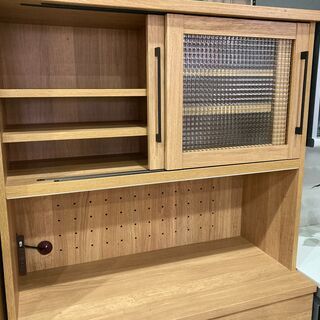 【愛品館市原店】大川家具　2枚扉キッチンボード　プロバンス【管理IKB007181-104】