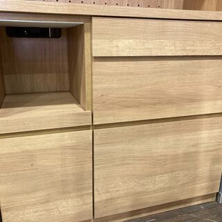 【愛品館市原店】大川家具　2枚扉キッチンボード　プロバンス【管理IKB007181-104】