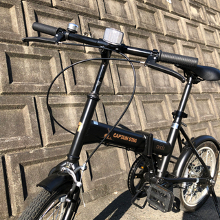 【ネット決済・配送可】CAPTAINSTAG折り畳み自転車16インチ