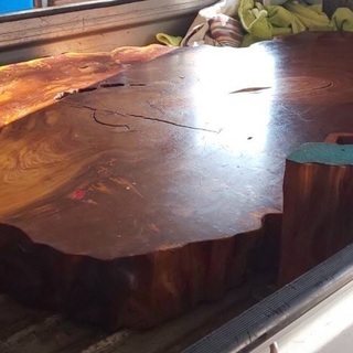 屋久杉 1枚板 テーブル 脚付き