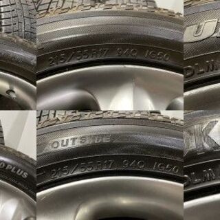 【YOKOHAMA ice GUARD iG50x3 iG50 PLUSx1 215/55R17】【三菱 グランディス 純正ホイール 17インチ 7J5HPCD114.3+46】　(MTJ124) クレジットカード QRコード決済可能