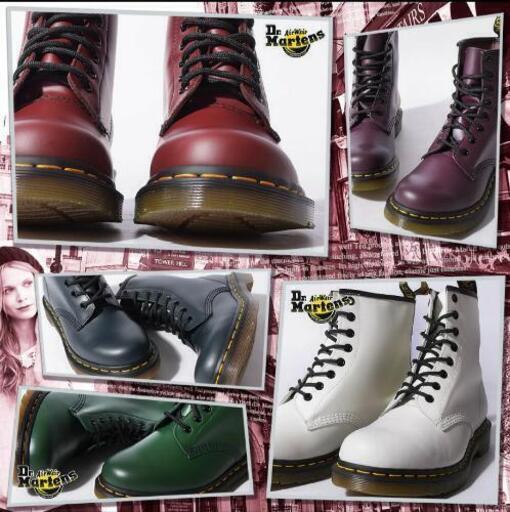 DR.MARTENS ドクターマーチン 1460 ブーツ レディース 8ホール 8HOLE BOOTS 1460 靴 シューズ ハーフ ミドル ハイ ブランド 本革 レザー おしゃれ  チェリーレッド