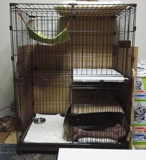 猫ケージ ２段 アイリスオーヤマ コンビネーションサークル