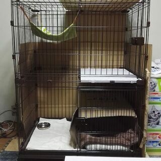 猫ケージ ２段 アイリスオーヤマ コンビネーションサークル