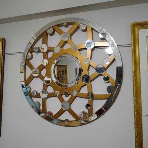 直径96cm　大型の鏡　壁掛けオブジェ　高級品