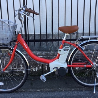 ＜動作＞パナソニック・24インチ電動アシスト自転車・アルフィットViVi ・レッド・整備・お手入れ済・不要自転車無料引取りあり