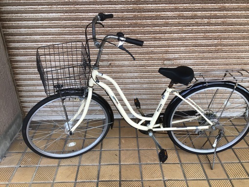 ママチャリ　かご付き　26インチ アルミリム　期間限定ワイヤーロック付き　期間限定出品