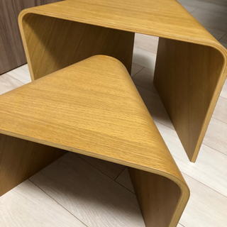 無印良品　重なるテーブルベンチ・成型合板・オーク材 無印良品 重なるテーブルベンチ・成型合板・オーク材 - 通販