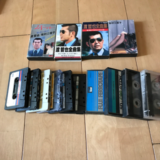 中古カセットテープ9本　と　渡哲也・牧村三枝子(空です)