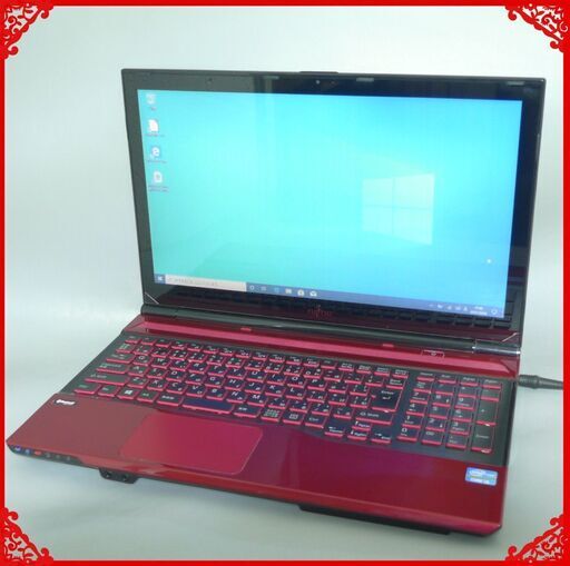 新品高速SSD タッチ可 中古美品 赤色 ノートパソコン 15型 富士通 AH56/K 第3世代 i5 8GB Blu-ray 無線 Bluetooth Windows10 Office