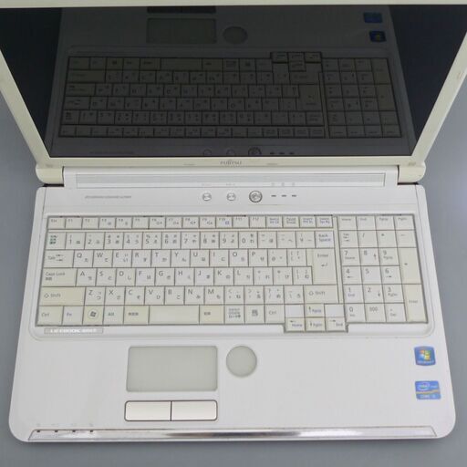 即使用可能 ホワイト ノートパソコン 中古良品 15型ワイド 富士通 AH54/D 第2世代 i3 4GB 640GB DVDRW 無線 カメラ Windows10 Office 即使用可能 ホワイト ノートパソコン 中古良品 15型ワイド 富士通 AH54