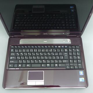 即使用可 あずき色 ノートパソコン Windows10 中古良品 15型ワイド 富士通 AH550/5A Core i5 4GB 500GB DVDRW 無線LAN Wi-Fi Office 即使用可 あずき色 ノートパソコン Windows10 中古良品 15型ワイド