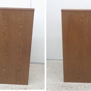 木製 電話台 光製作所 39×37×80 HIKARI ブラウン 天然木 サイド 