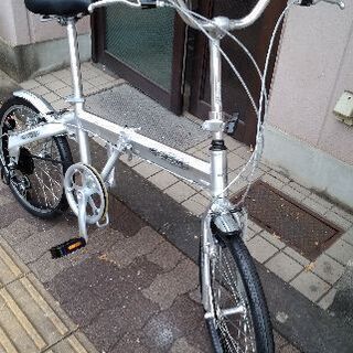 SAKAMOTO]CARIBOU(カリブ)20吋 折り畳み自転車 アルミ/外装6段/シルバー