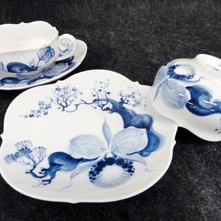 美品 マイセン ブルーオーキッド ティーカップ＆ソーサー 2客セット Meissen 札幌 中央区