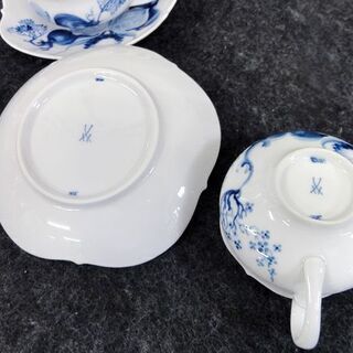 美品 マイセン ブルーオーキッド ティーカップ＆ソーサー 2客セット Meissen 札幌 中央区