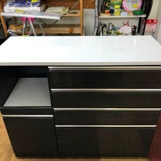 レンジ台 ブラック＆ホワイト W1200×D500×H970mm レンジ台 ブラック＆ホワイト W1200×D500×H970mm 【公式通販】
