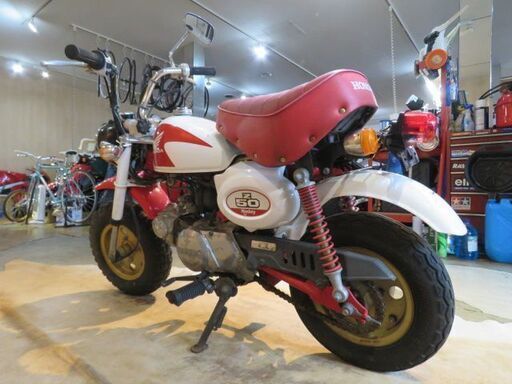 □HONDA MONKEY AB27 ホンダ モンキー 50cc 1969km ホワイト 実動! 原付 原チャリ バイク 札幌発