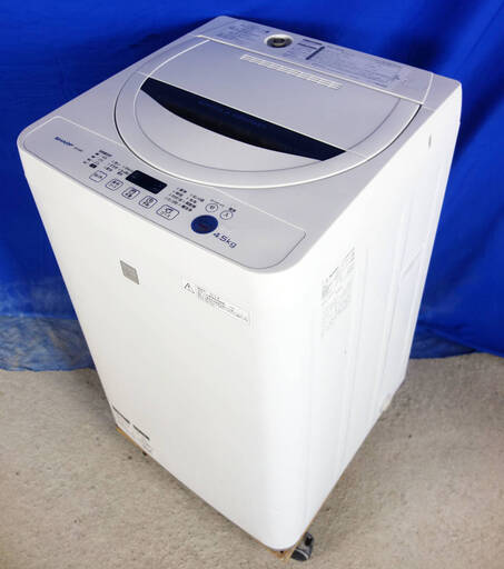 ✨激安HAPPYセール✨2015年式SHARPSE-G4E3-KW4.5㎏✨全自動洗濯機✨風乾燥 高濃度洗浄 ステンレス槽✨Y-0811-106