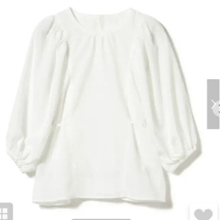 Ray BEAMS / バルーン ギャザースリーブ ブラウス（白） | www