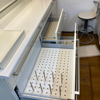 LED付カウンター食器棚