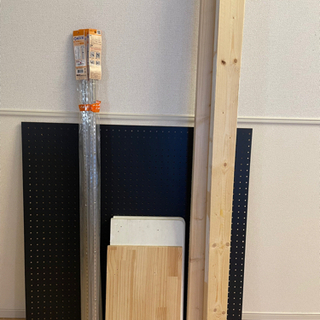 木材 DIY ２×４材8本 棚支柱8本 有孔ボード等 