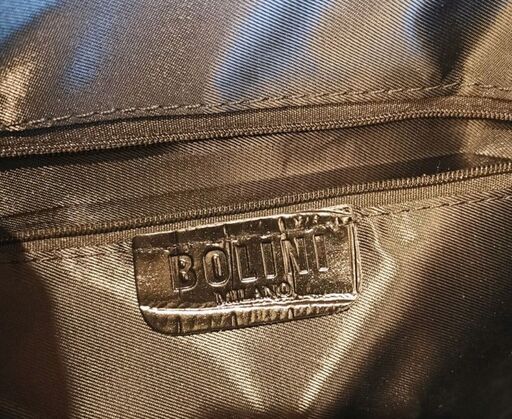 イタリア・ミラノ発*BOLINI・最上級牛革・クロコダイル*リュックサック黒色