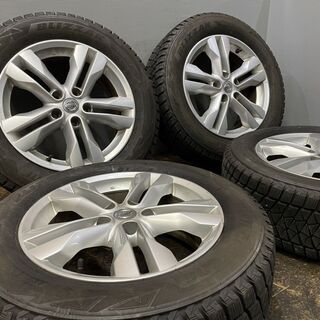 【BS BLIZZAK DM-V2 225/60R17】スタッドレス【日産 エクストレイル 純正ホイール 17インチ 7J5HPCD114.3+40】バリ溝　(MTN69)クレジットカード QRコード決済可能