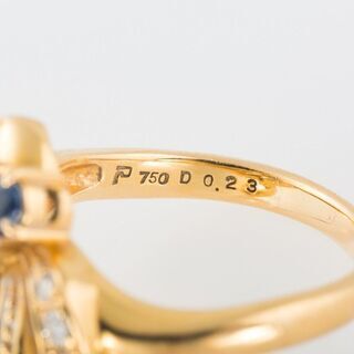 POLA】ポーラ 750YG サファイア・ダイヤモンド リング 品番p20-437