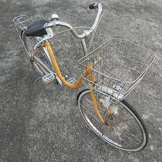 24インチ 丸石自転車　オレンジ ママチャリ