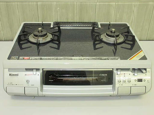 sa0761　リンナイ　ガステーブル　RTS-S630VGTS-L　都市ガス12A・13A　Rinnnai　ガスコンロ　ハオS630VGTS(SL)　シルバー　左強火　ガスレンジ　2口　据え置き型　ガラストップ　Siセンサー