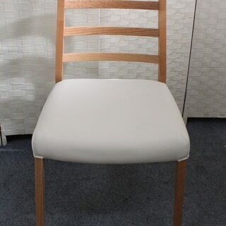 IDC大塚 ダイニング3点セット テーブル/チェア2脚 シネマ 丸型1050 ホワイトオーク  テーブル 中古家具 店頭引取歓迎 R4233)