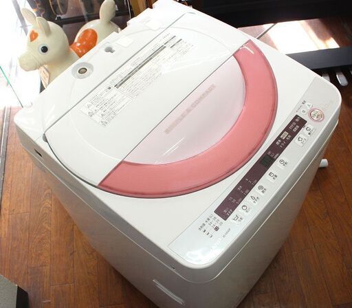 札幌市内配送無料 新生活応援セール シャープ ドルフィンパル 全自動洗濯機 5.5kg ES-GE60P-P