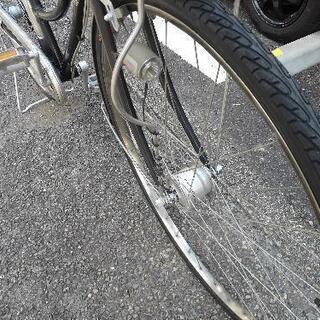 自転車 中古自転車1700 前後タイヤ新品！ 27インチ 3段ギヤ LED 