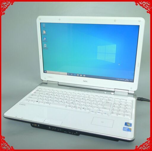 即使用可 ホワイト ノートパソコン 中古良品 15.6型ワイド NEC PC-LL750CS6W Core i5 4GB 640GB Blu-ray 無線 WiFi Windows10 Office