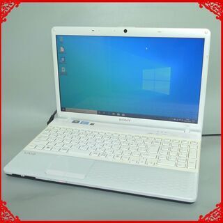 即使用可 白色 ノートパソコン Windows10 中古良品 15型ワイド SONY VAIO VPCEH37FJ 第2世代 i3 4GB 640GB DVDRW 無線 カメラ Office 即使用可 白色 ノートパソコン Windows10 中古良品 15型ワイド SONY