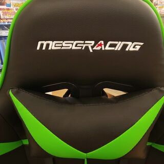 【モノマニア四日市】【引き取り限定】MESERACING ゲーミングチェアー グリーン　中古品