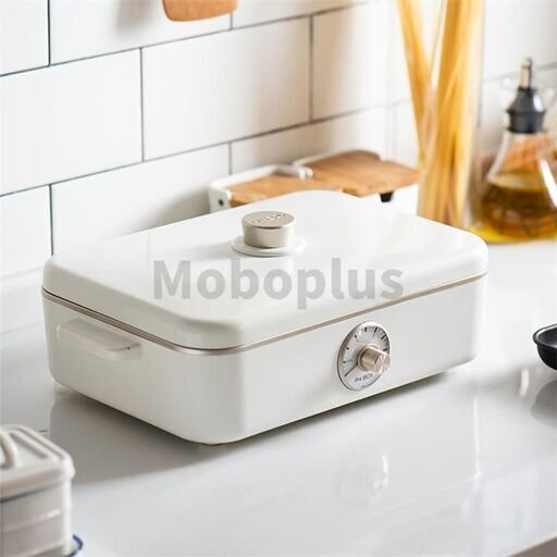 アウトレット 多機能調理鍋 電気オーブン オシャレ 便利 白 大活躍 バーベキュー 煮 炒め 焼き