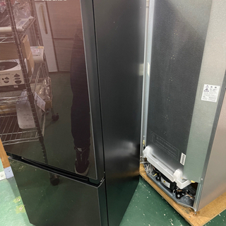 ハイセンス　2ドア冷蔵庫　HR-G1501 2016年　154L ガラストップ　中古