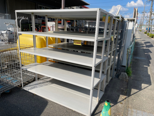 早い者勝ち、あるだけ。　重量棚　中軽量棚　W1800×D450×H1800 中古　現状