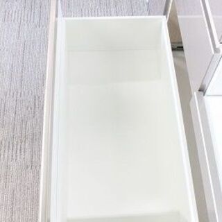 ニトリ キッチンカウンター アルミナ 幅120 ハイグロスシルバー ミドル 