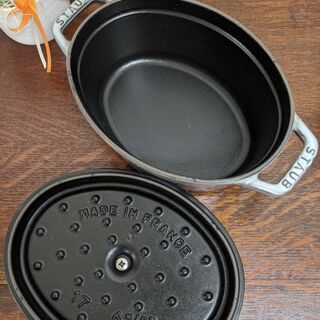 STAUB オーバル 鍋 グレー 17cm