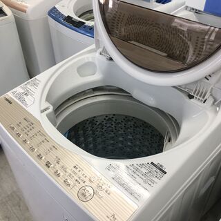 配送設置込み　東芝7.0K洗濯機　2017年製　分解クリーニング済み！