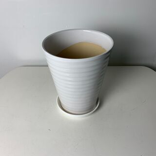 (211008)　陶器　植木鉢　ガーデニング　ホワイト