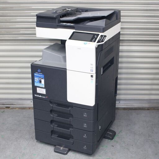 T840) ★未使用トナー付★ コニカミノルタ カラー複合機 bizhub C227 2016年製 カウント122860枚 大型タッチパネル 自社配送/直取限定