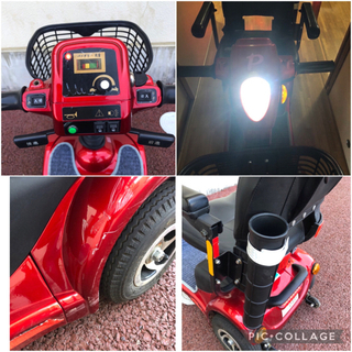 PAL PAL パルパル Ａ　電動車椅子 車いす　電動カート レッド。